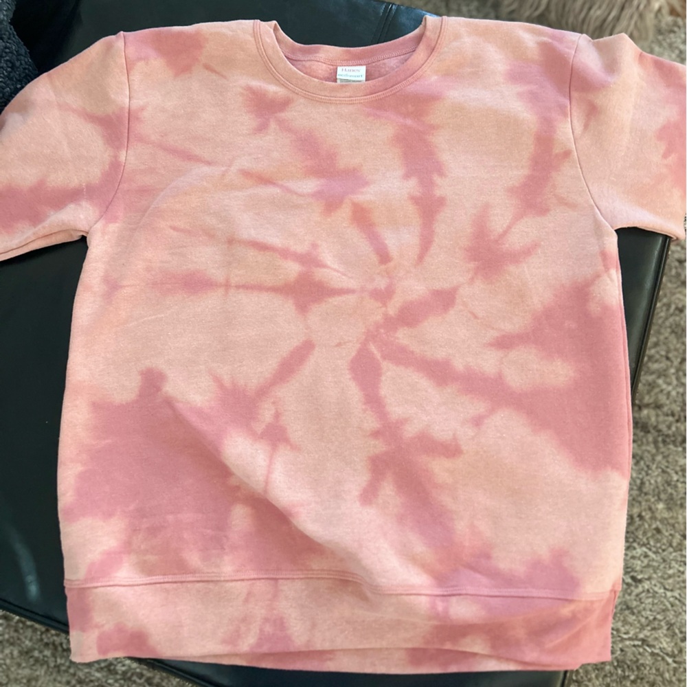 Custom made -pink sweatshirt Tie Dye